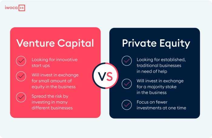 Venture capital equity private vs difference between into
